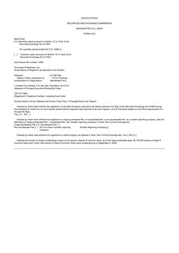 Thumbnail Hovnanian Enterprises
 10-Q Quarterly Report FY 