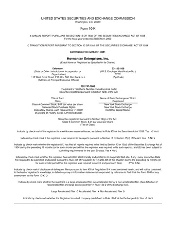 Thumbnail Hovnanian Enterprises
 10-K Annual Report 