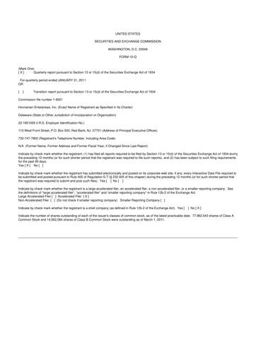 Thumbnail Hovnanian Enterprises
 10-Q Quarterly Report FY 