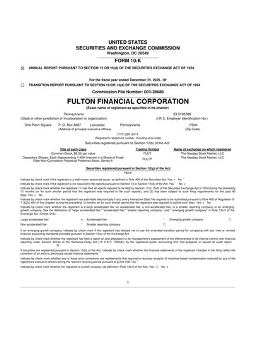 Thumbnail Fulton Financial 10-K Annual Report 2025
