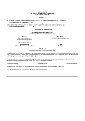 Thumbnail First Mid Bancshares 10-Q Quarterly Report FY 