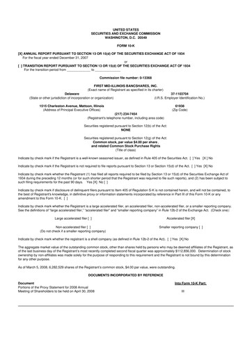 Thumbnail First Mid Bancshares 10-K Annual Report 