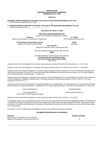 Thumbnail First Mid Bancshares 10-K Annual Report 