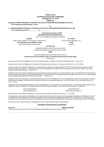 Thumbnail First Mid Bancshares 10-K Annual Report 2013