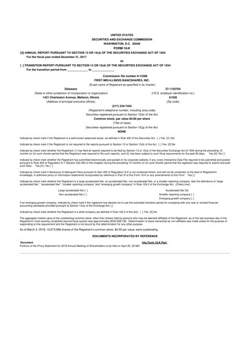 Thumbnail First Mid Bancshares 10-K Annual Report 2017