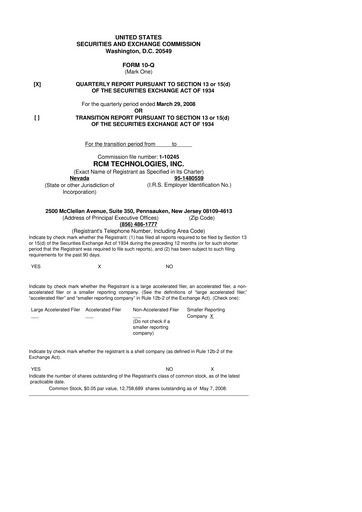 Thumbnail RCM Technologies 10-Q Quarterly Report FY 