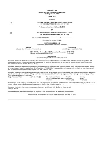 Thumbnail RCM Technologies 10-Q Quarterly Report FY2018 
