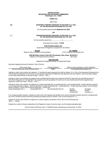 Thumbnail RCM Technologies 10-Q Quarterly Report FY2020 