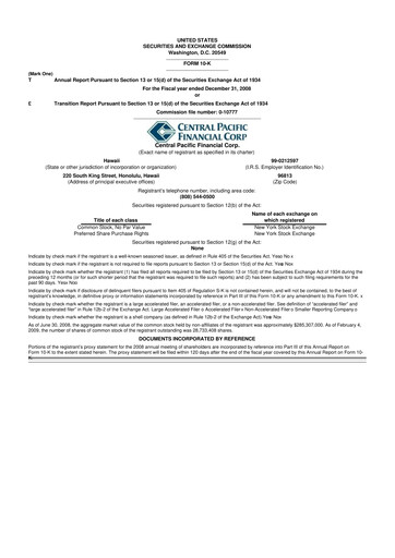 Thumbnail Central Pacific Financial 10-K Annual Report 