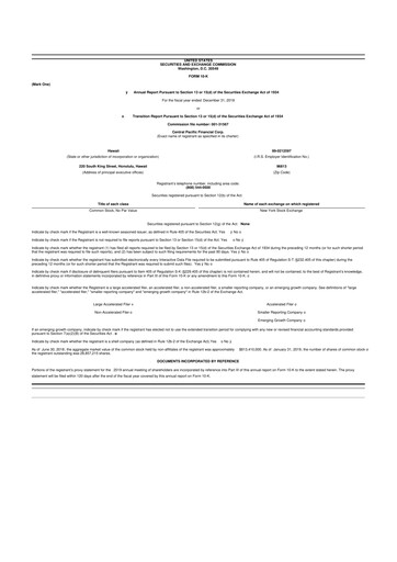 Thumbnail Central Pacific Financial 10-K Annual Report 2018