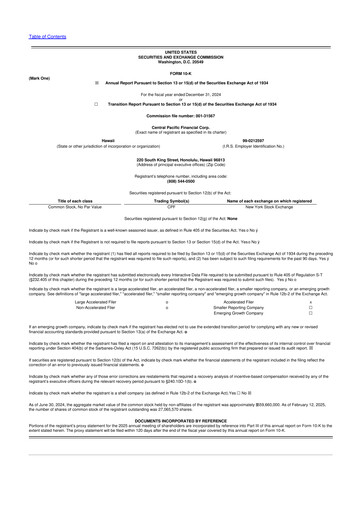 Thumbnail Central Pacific Financial 10-K Annual Report 2024