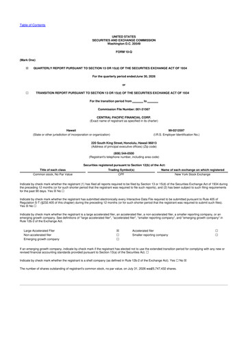 Thumbnail Central Pacific Financial 10-Q Quarterly Report FY2026 