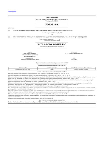 Thumbnail Bath & Body Works 10-K Annual Report 2021