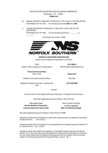 Thumbnail Norfolk Southern 10-K Annual Report 