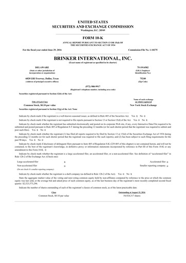 Thumbnail Brinker International
 10-K Annual Report 2016