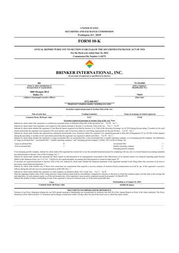 Thumbnail Brinker International
 10-K Annual Report 2024