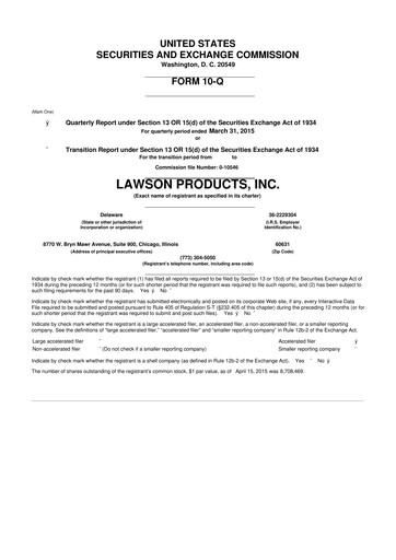 Thumbnail Distribution Solutions Group 10-Q Quarterly Report FY2015 