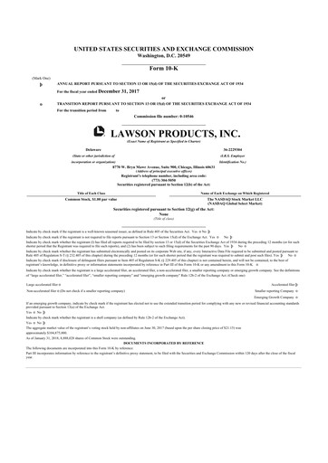 Thumbnail Distribution Solutions Group 10-K Annual Report 2017