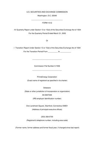 Thumbnail PrimeEnergy Resources 10-Q Quarterly Report FY 