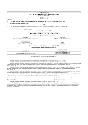 Thumbnail Onto Innovation 10-K Annual Report 2012