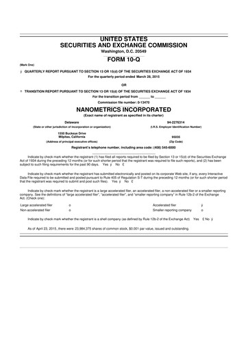 Thumbnail Onto Innovation 10-Q Quarterly Report FY2015 