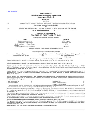 Thumbnail Southside Bancshares 10-K Annual Report 2025