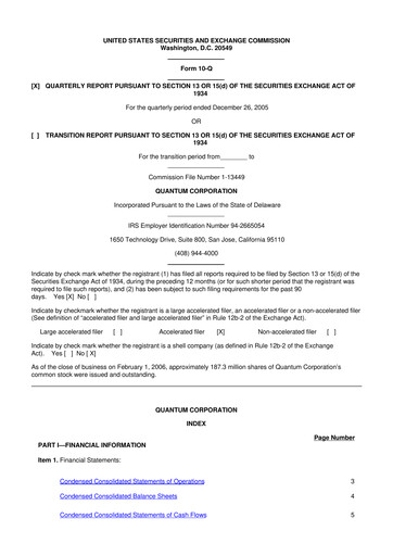 Thumbnail Quantum Corporation 10-Q Quarterly Report FY 