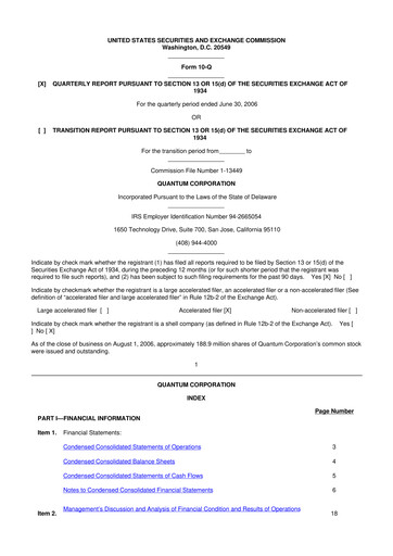 Thumbnail Quantum Corporation 10-Q Quarterly Report FY 