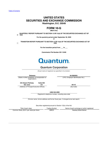 Thumbnail Quantum Corporation 10-Q Quarterly Report FY2021 