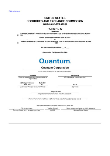 Thumbnail Quantum Corporation 10-Q Quarterly Report FY2023 