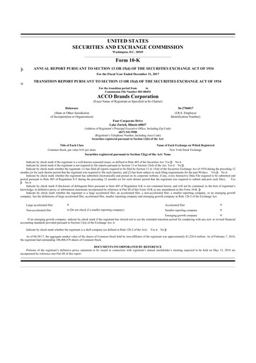 Thumbnail Acco Brands 10-K Annual Report 2017