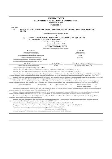 Thumbnail ACNB Corporation
 10-K Annual Report 2022