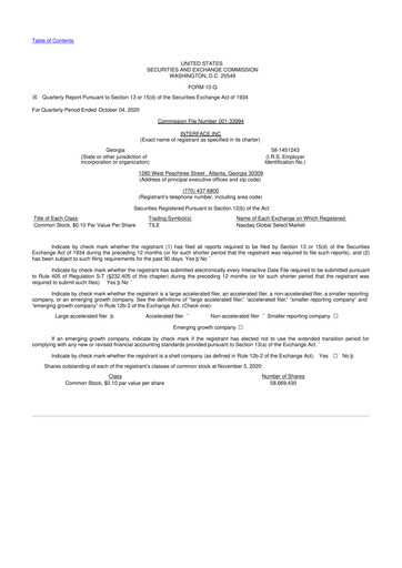 Thumbnail Interface, Inc. 10-Q Quarterly Report FY2020 