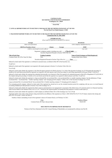 Miniature Interface, Inc. 10-K Rapport annuel 2020