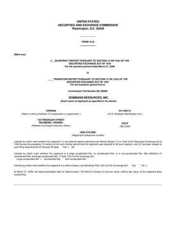 Thumbnail Dominion Energy 10-Q Quarterly Report FY 