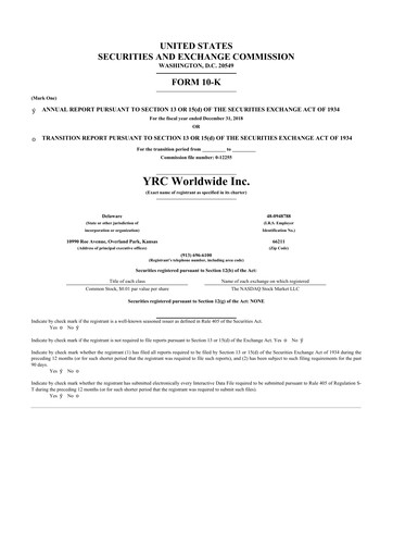 Thumbnail Yellow Corporation 10-K Annual Report 2017