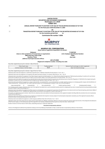 Thumbnail Murphy Oil
 10-K Annual Report 2024