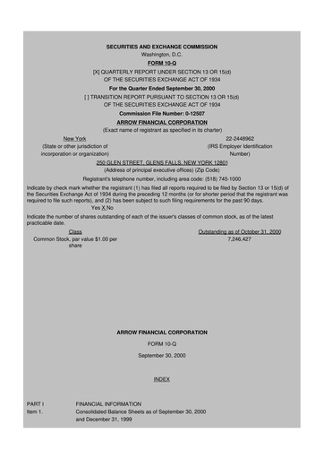 Miniature Arrow Financial 10-Q Rapport trimestriel  