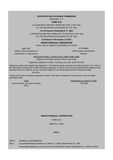 Miniature Arrow Financial 10-Q Rapport trimestriel  