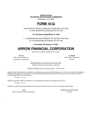 Miniature Arrow Financial 10-Q Rapport trimestriel  