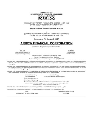 Miniature Arrow Financial 10-Q Rapport trimestriel  