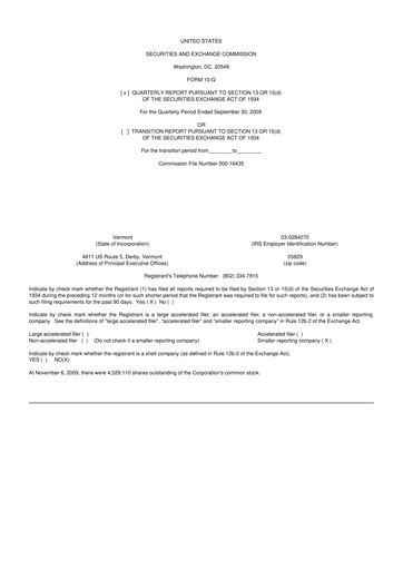 Thumbnail Community Bancorp 10-Q Quarterly Report FY 