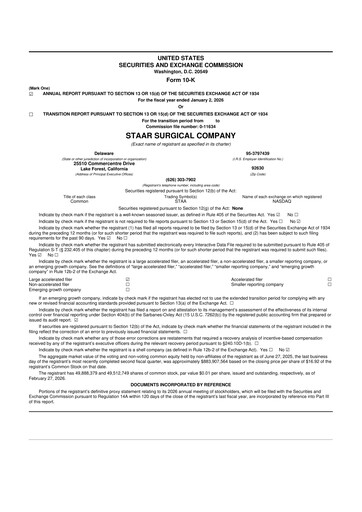 Thumbnail STAAR Surgical 10-K Annual Report 2025