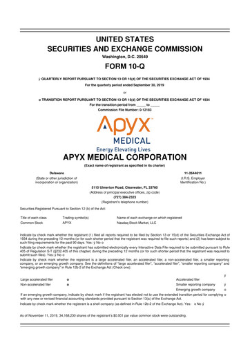 Thumbnail Apyx Medical 10-Q Quarterly Report FY2019 