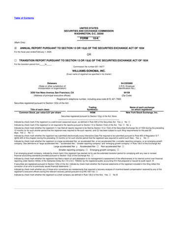 Thumbnail Williams-Sonoma 10-K Annual Report 2025