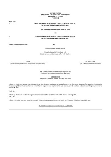 Thumbnail Raymond James Financial 10-Q Quarterly Report FY 