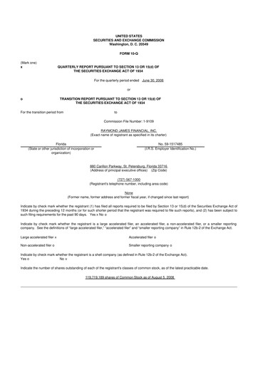Thumbnail Raymond James Financial 10-Q Quarterly Report FY 