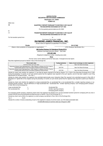 Thumbnail Raymond James Financial 10-Q Quarterly Report FY2022 