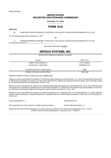 Thumbnail Amtech Systems 10-Q Quarterly Report FY2015 