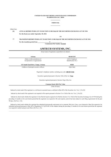 Thumbnail Amtech Systems 10-K Annual Report 2016